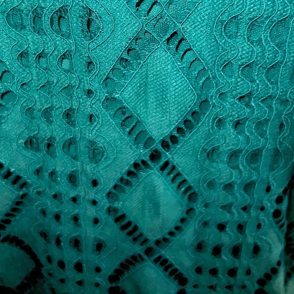 Lily Rose Dress Spaghetti Strap Crochet Lace Mini Dress Size Small Aqua Blue NWT